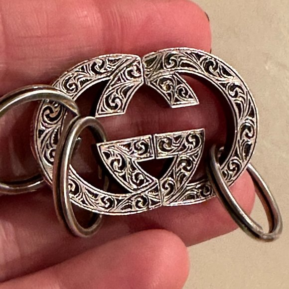 Gucci Engraved Interlocking GG Key Chain NEW IN BOX - Picture 11 of 11